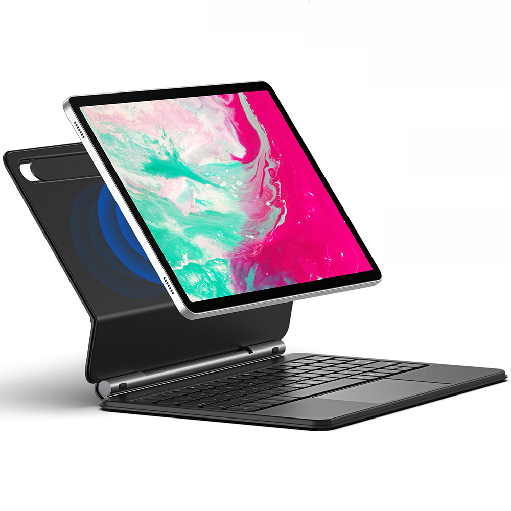 Etui z klawiaturą podświetlaną Bluetooth 5.2 Dux Ducis (seria MK) do Galaxy Tab S9 / S8 / S7, czarne.  